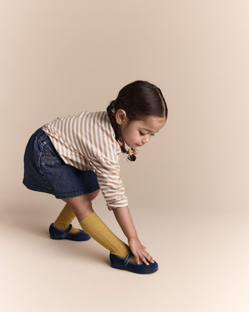 Toddler Girl Asymmetrical Denim Skirt - Blue, image 5 of 7 slides