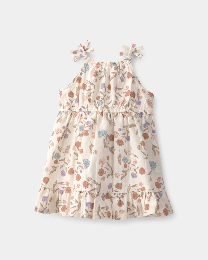 B&eacute;b&eacute; fille - Robe sans manches &agrave; motif floral - Blanc, image 2 sur 3 diapositives