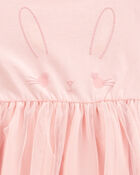 Baby Bunny Tutu Short-Sleeve Dress - Pink, image 3 of 4 slides