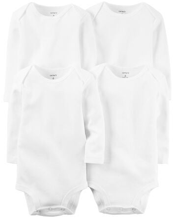 Baby 4-Pack Long-Sleeve Original Bodysuits, 