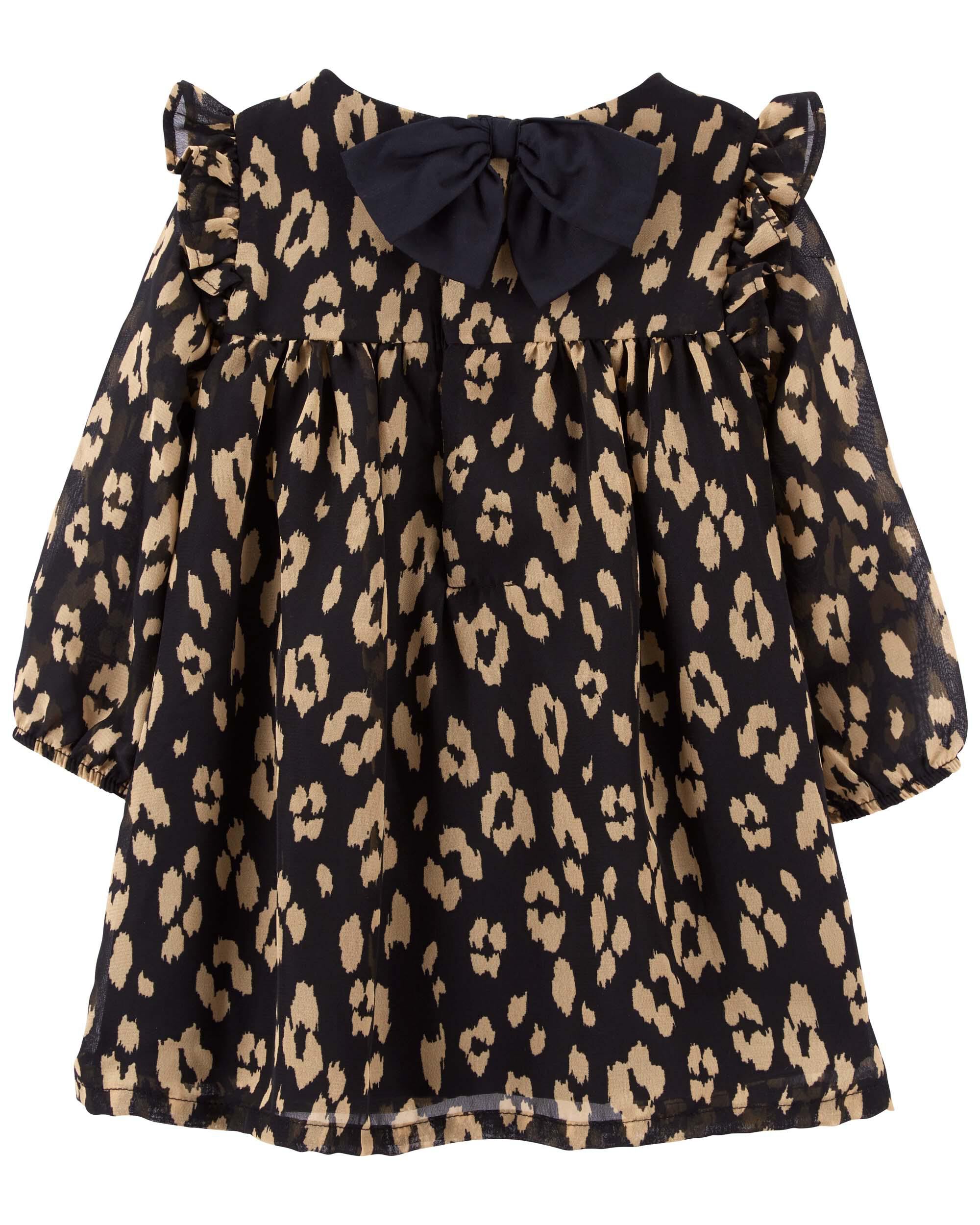 Baby Special Occasion Crepe Leopard Dress