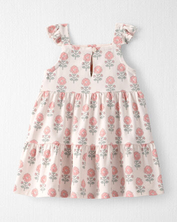 Baby Girl Organic Cotton Floral Tiered Dress, 