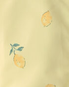 Toddler Girl Lemon Print  Rain Jacket- Yellow, image 3 of 3 slides