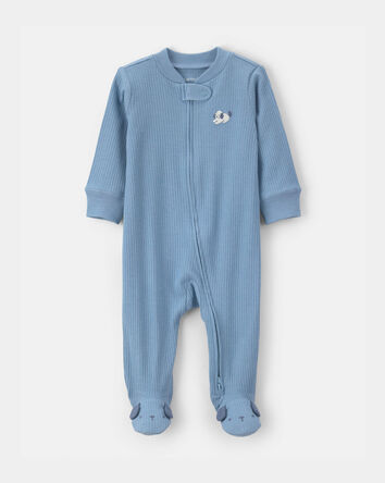 B&eacute;b&eacute; - Grenouill&egrave;re ajust&eacute;e &agrave; fermeture &agrave; glissi&egrave;re double sens &agrave; motif de chiot - Bleu, 