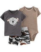 3-Piece Koala Little Short Set, image 1 of 5 slides