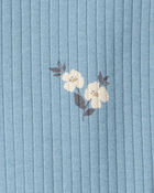 Toddler Girl 2-Piece Floral Top & Pant Set - Blue, image 4 of 5 slides