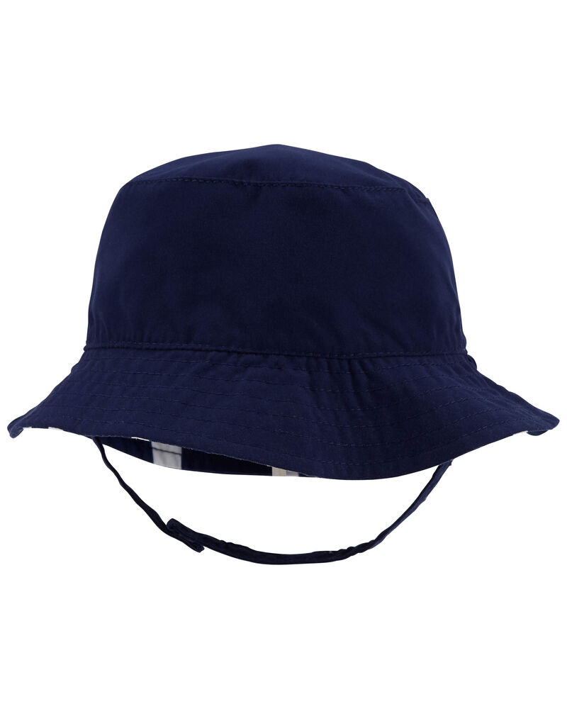 Navy/White Striped Bucket Hat