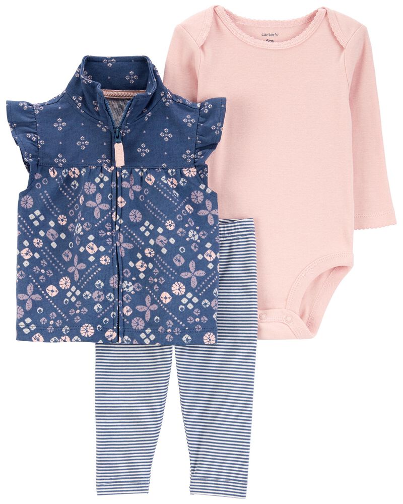 3-pack Leggings, Bodysuit & Vest, image 1 of 4 slides