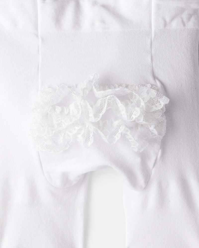 Baby Girl 2-Pack Tights - White, image 2 of 3 slides