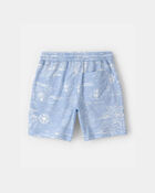 Boys Tropical Beach Knit Shorts - Blue, image 2 of 4 slides
