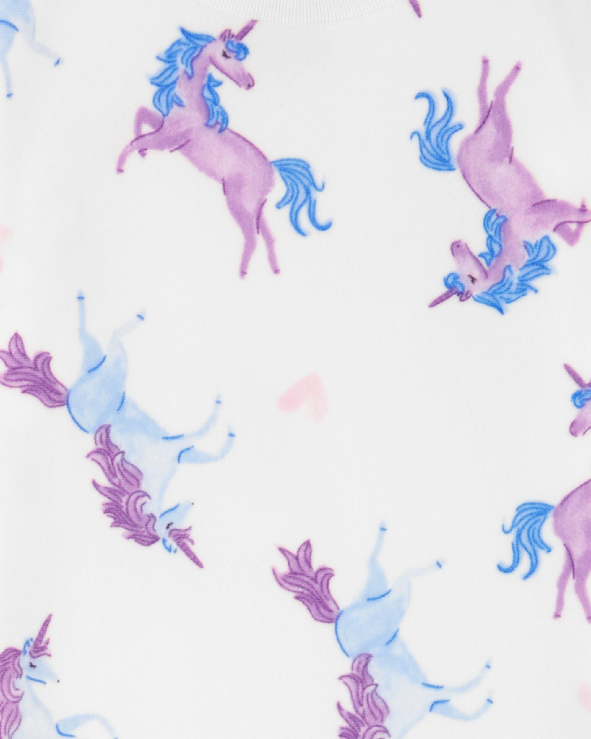 Fluffy unicorn pyjamas top