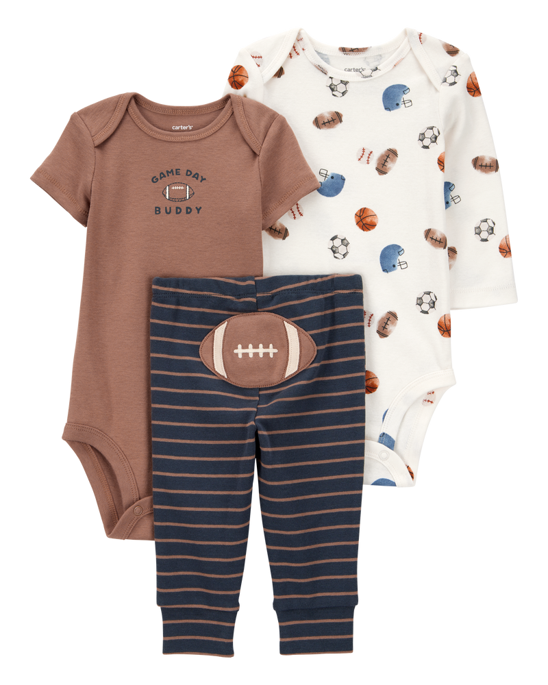 Baby Boy 3-Piece Football Little Character Set, image 1 of 5 slides