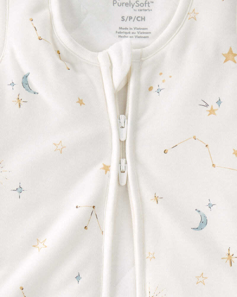 Baby Constellation 2-Way Zip Wearable Blanket - White, image 2 of 5 slides