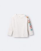 Toddler 'The Leader' Long-Sleeve Relaxed Graphic Tee - Light Heather Grey, image 2 of 6 slides