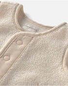 Baby Recycled Teddy Fleece Vest, image 2 of 3 slides