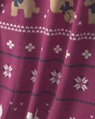 Baby 1-Piece Fair Isle PurelySoft&trade; Snug Fit Pyjama - Burgundy, image 5 of 9 slides