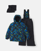Boys 2 Piece Snowsuit With Chest Pocket - Royal Blue , image 1 of 13 slides