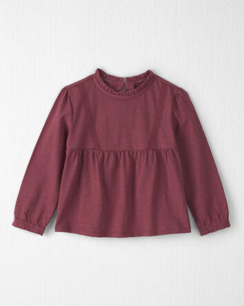 Tout-petit fille - Haut p&eacute;plum en coton biologique, 