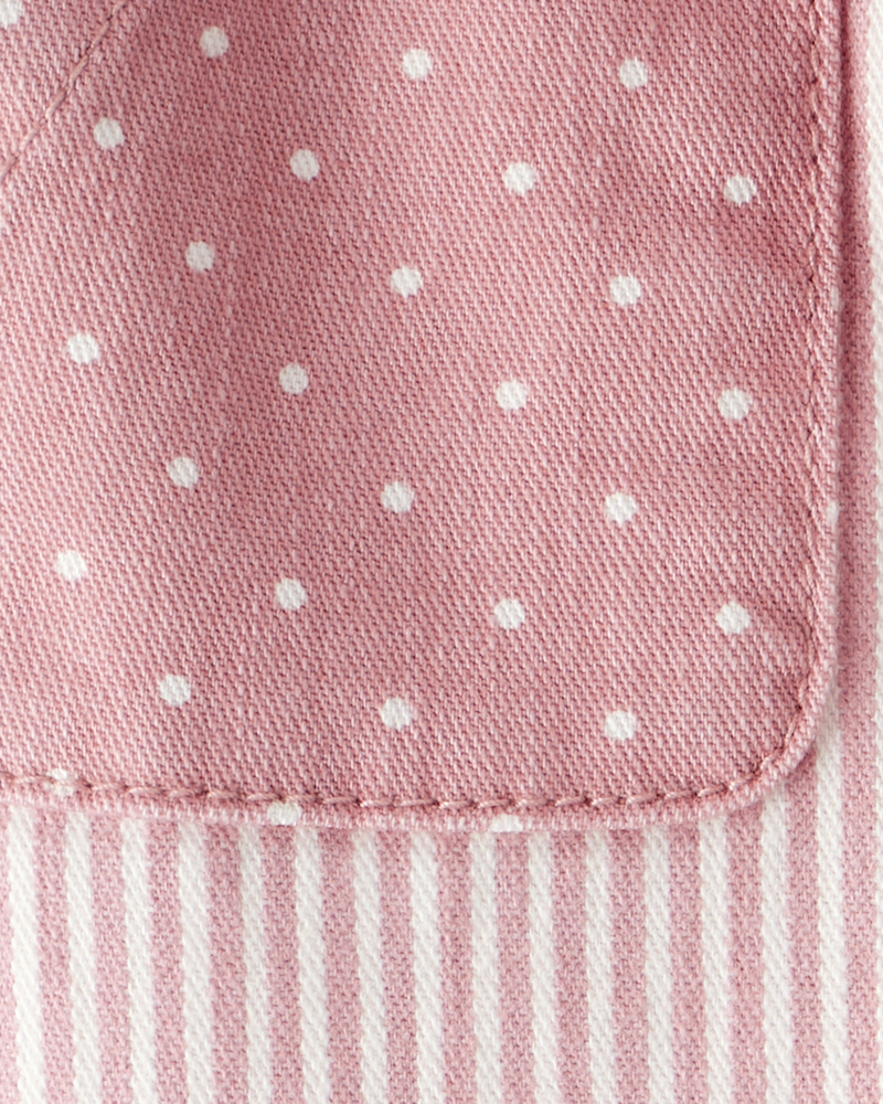 Baby Nostalgic Twill Striped Pants - Pink, image 3 of 4 slides