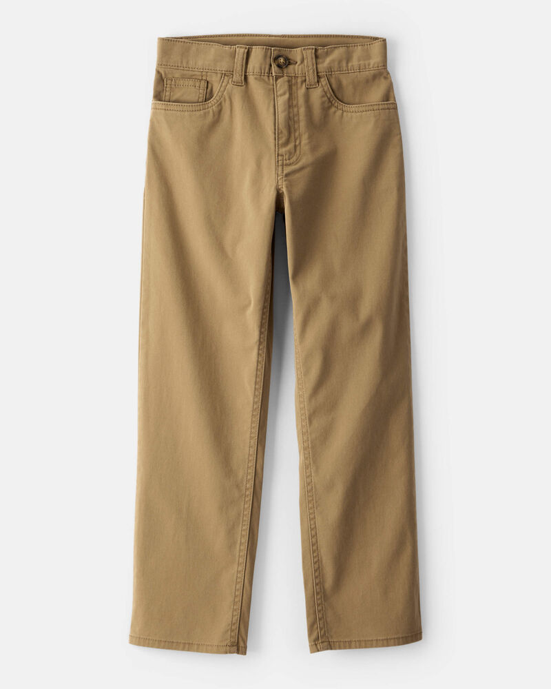 Boys Cotton Chino Pants - Khaki, image 1 of 3 slides