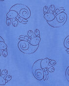Baby Hermit Crab Print Cotton Romper, image 2 of 3 slides