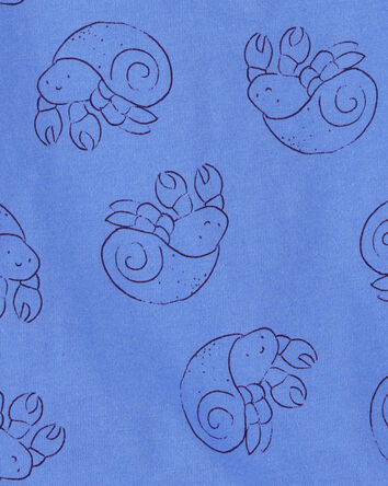 Baby Hermit Crab Print Cotton Romper, 