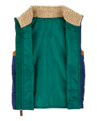 Toddler Colourblock Zip-Up Puffer Vest, image 2 of 4 slides