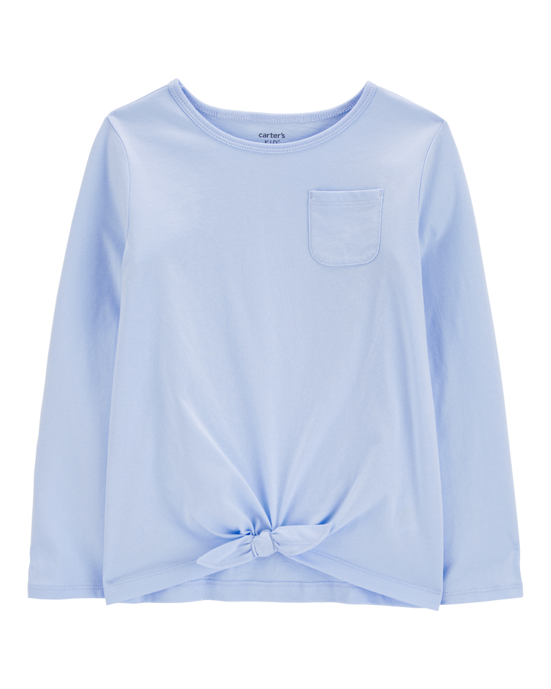 Kid Tie-Front Jersey Tee, image 1 of 3 slides