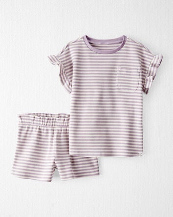 Toddler 2-Piece Organic Cotton Striped Set, 