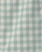Toddler Boy Gingham Poplin Shorts - Green, image 3 of 4 slides