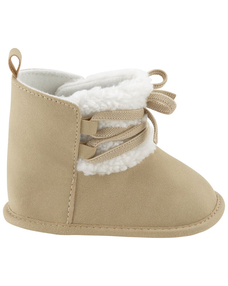 Baby Faux Sherpa Baby Shoes, image 2 of 7 slides