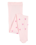 Toddler Girl Heart Tights - Pink, image 1 of 2 slides