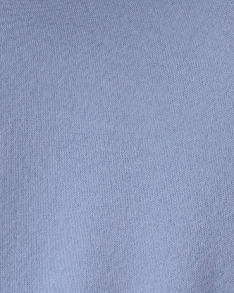 Girls Floral Fleece Zip-Up Hoodie - Blue, image 3 of 4 slides
