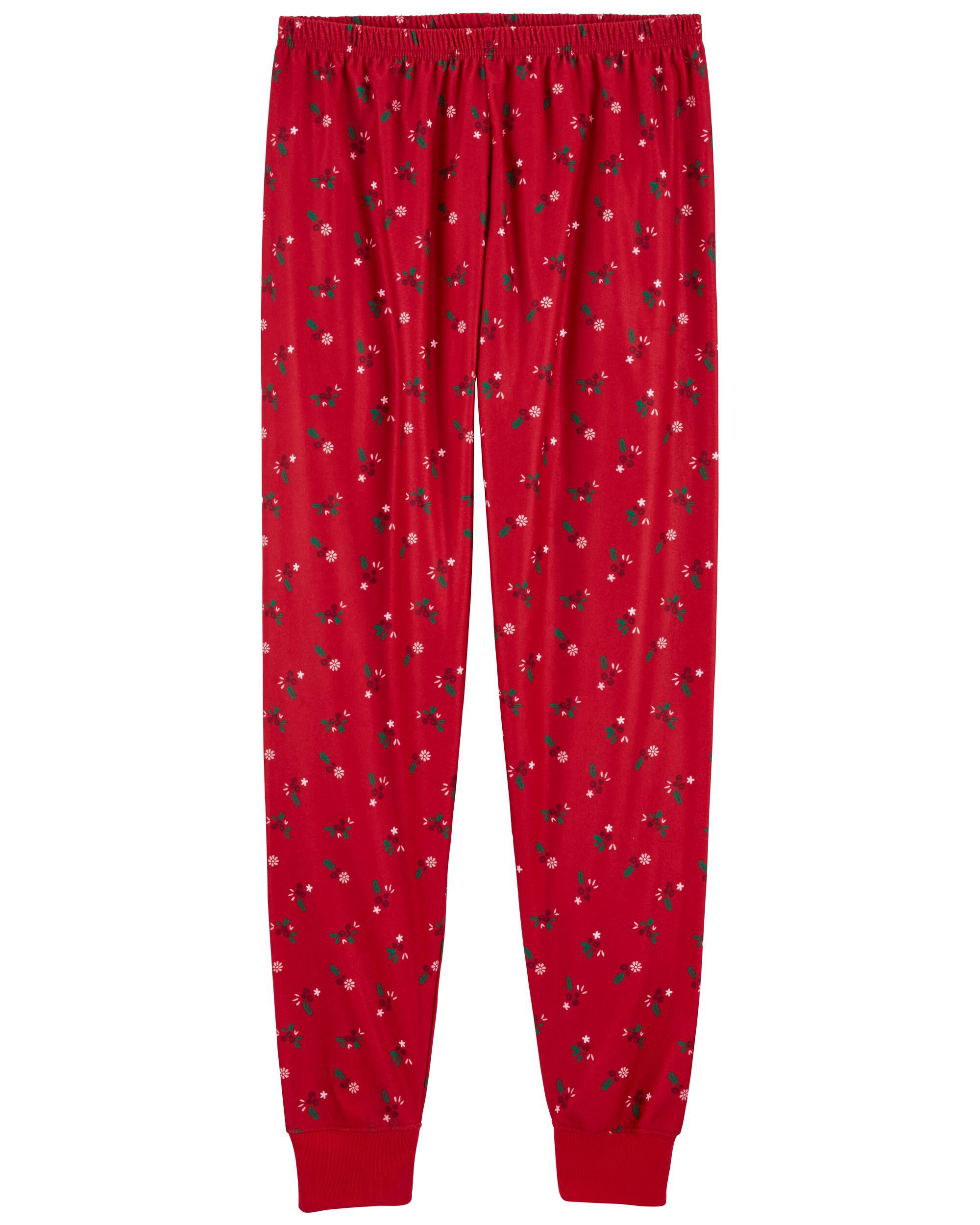 Red Adult Mistletoe Fleece Pyjama Pants Carter s Canada