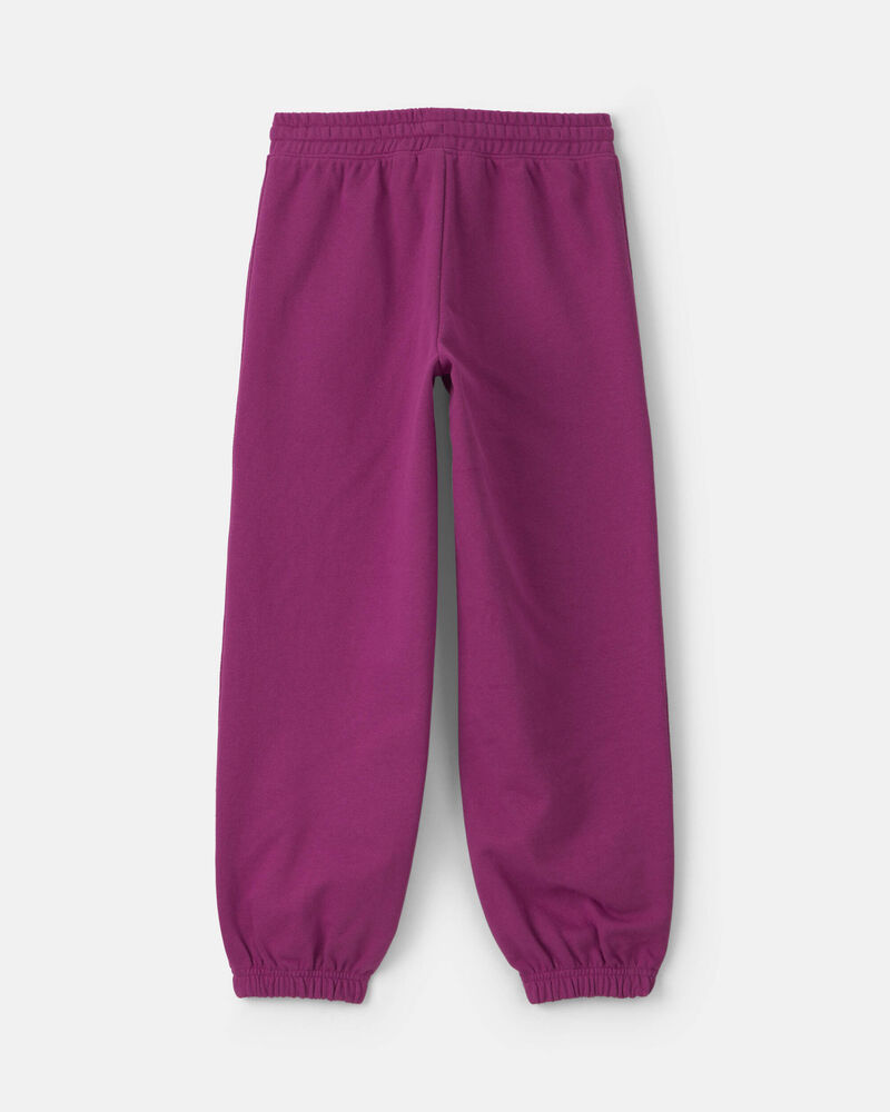 Filles - Pantalon de jogging en jersey bouclette - Mauve, image 2 sur 4 diapositives