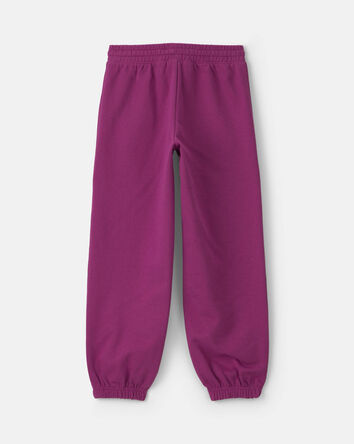 Girls French Terry Joggers - Purple, 