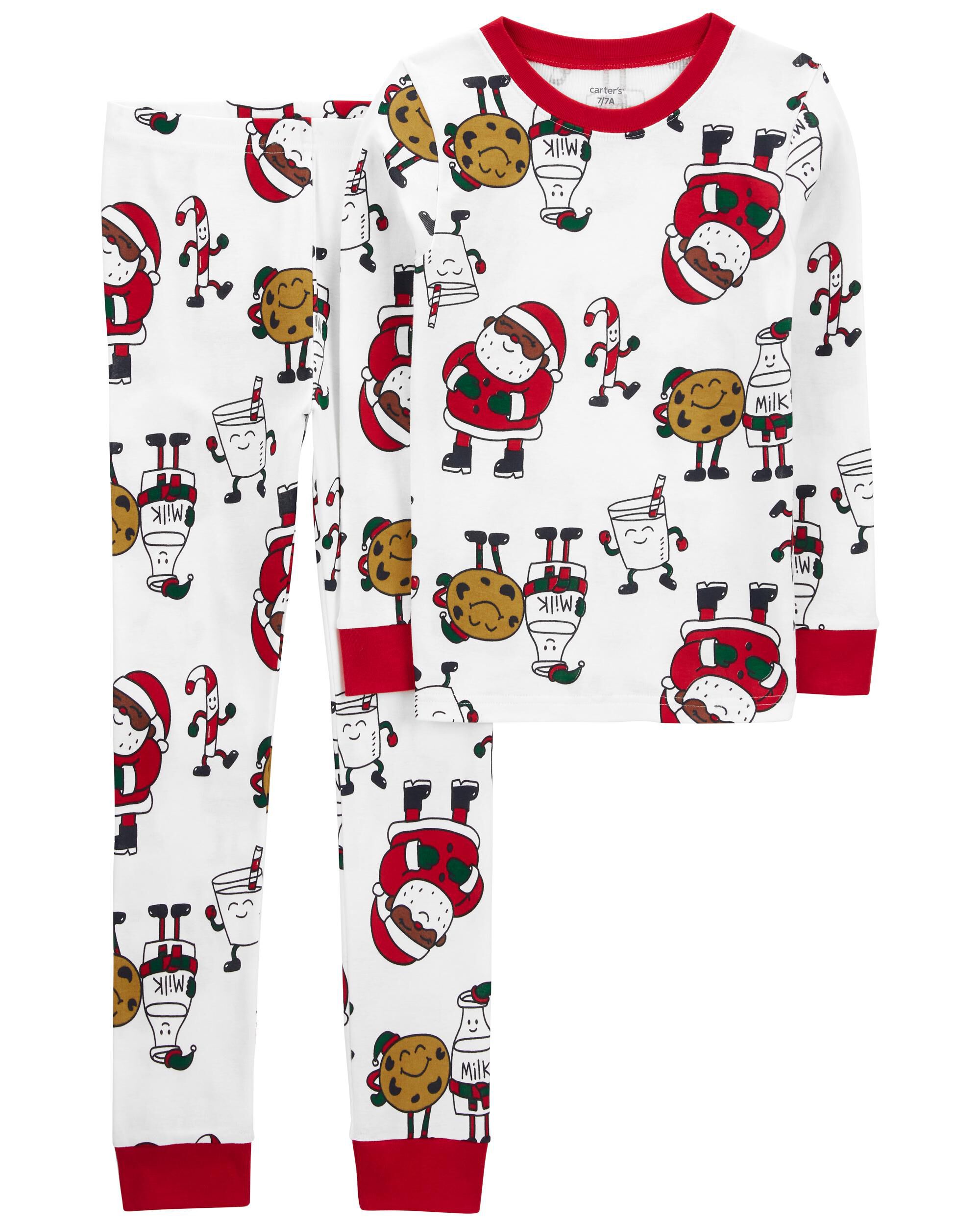 2 Piece Santa Cookies 100 Snug Fit Cotton Pyjamas