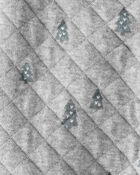 Baby Organic Cotton Quilted Holiday Tree Print Sleep & Play Pyjamas, image 3 of 4 slides