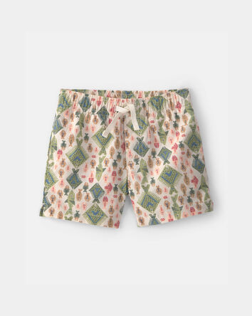 Tout-petit gar&ccedil;on - Short en lin &agrave; motif de poisson - Beige, 