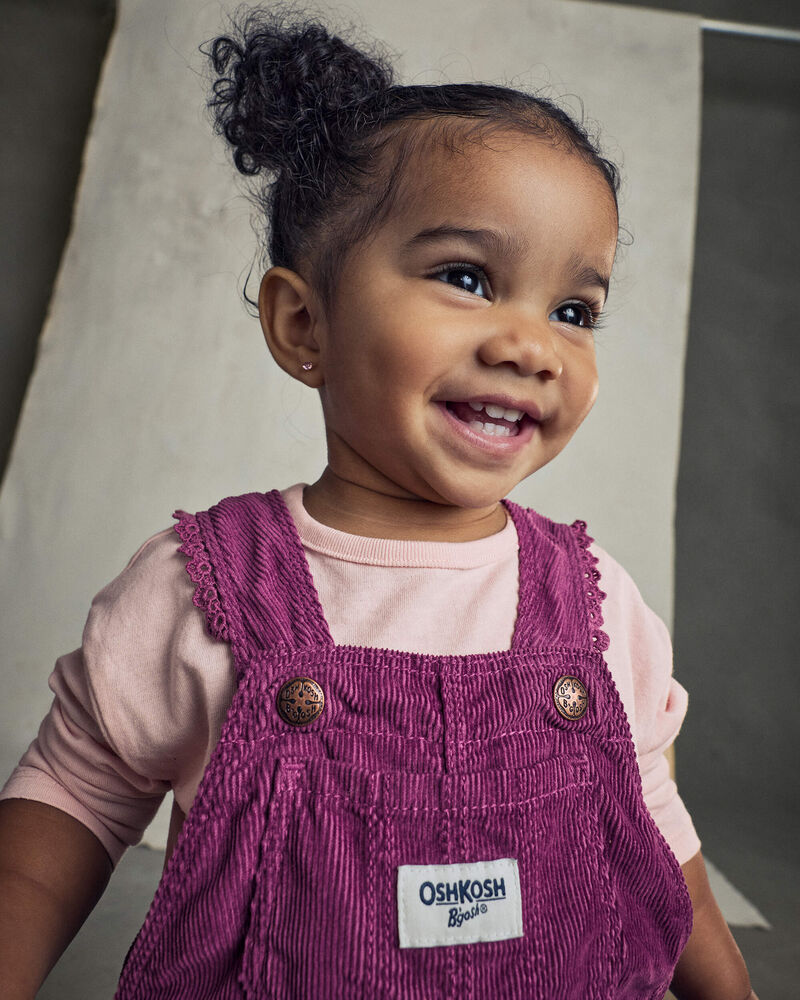 B&eacute;b&eacute; fille - Salopette en velours c&ocirc;tel&eacute; &ndash; Mauve, image 3 sur 7 diapositives