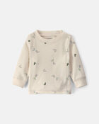 Baby Boy 2-Piece Dinosaur Long-Sleeve Overall Set - Olive Green, image 3 of 6 slides