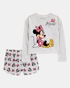 Enfant Pyjama 2 pi&egrave;ces d&eacute;contract&eacute; imprim&eacute; de Minnie Mouse - Gris, image 1 sur 2 diapositives