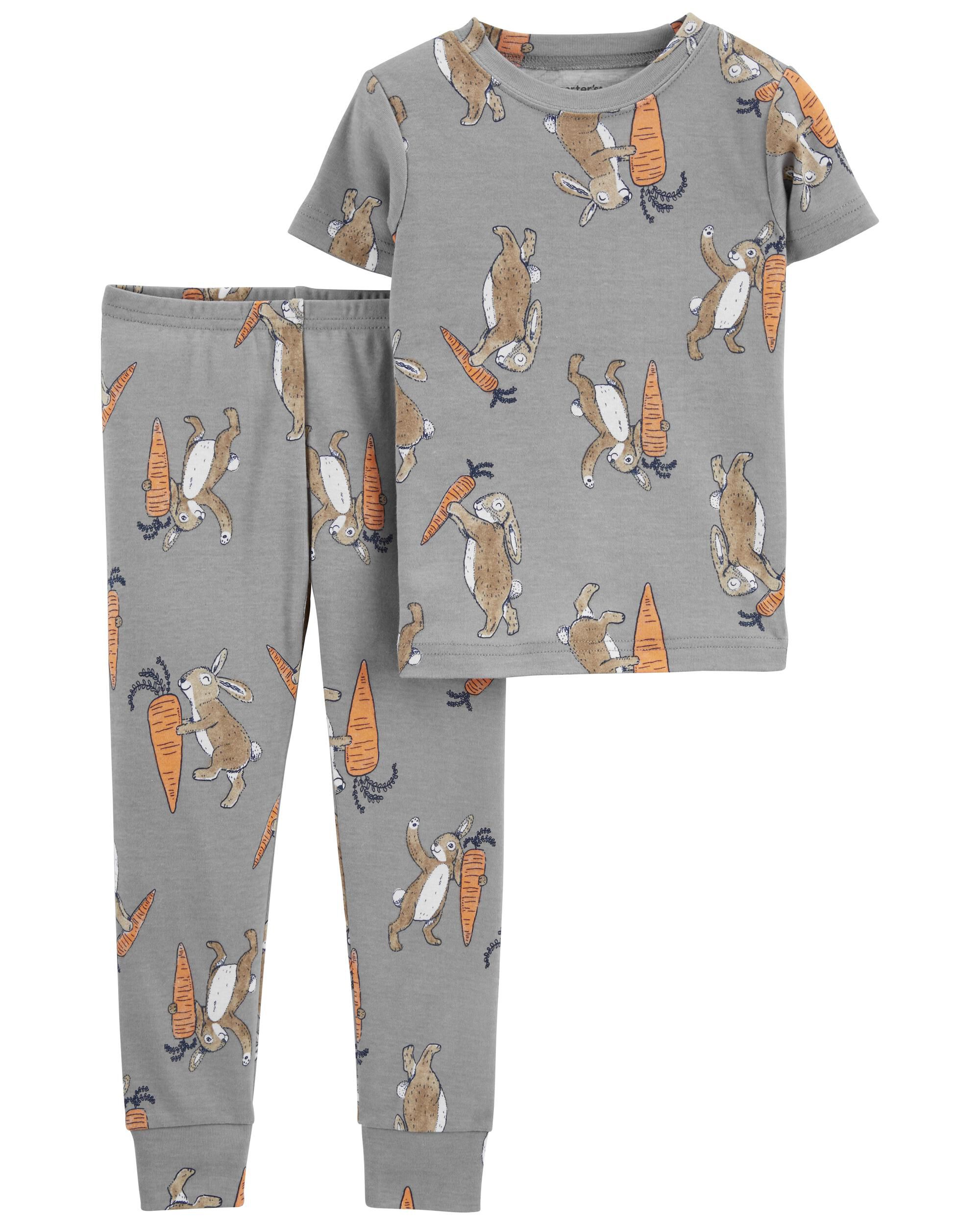 Grey 2 Piece Bunny 100 Snug Fit Cotton Pyjamas Carter s Oshkosh Canada