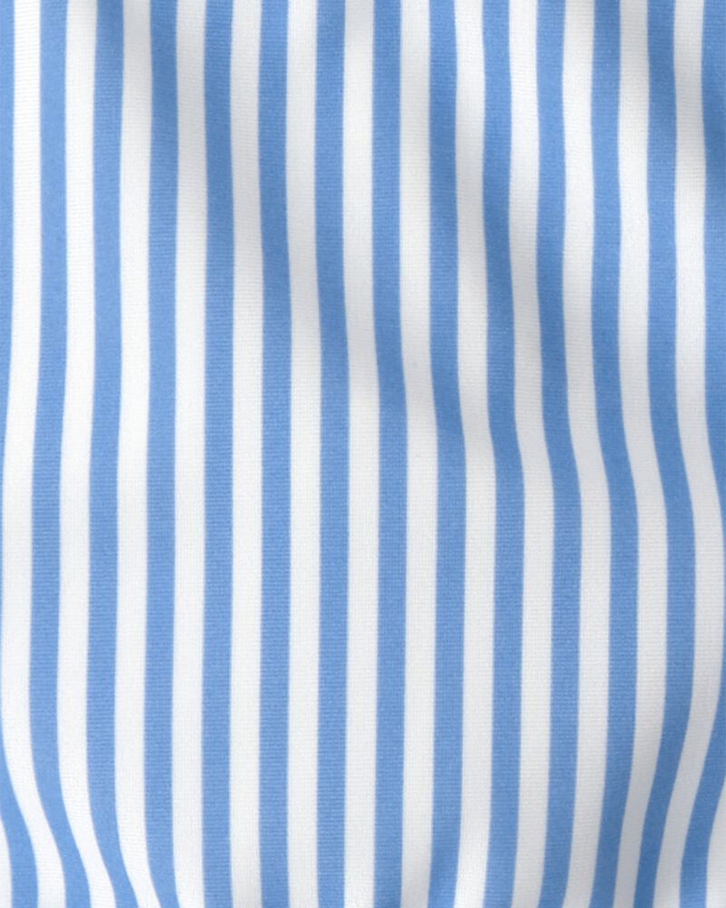 Toddler Girl 3-Piece Sailboat Long-Sleeve Rashguard Swimsuit Set - Blue, image 3 of 5 slides