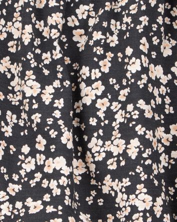 Toddler Square Neck Floral Top, 