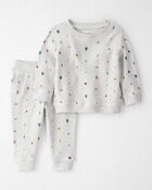 Baby 2-Piece Organic Cotton Waffle Knit Set in Icon Print, image 1 of 6 slides