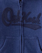 Baby Boy OshKosh Fleece Logo Zip Hoodie - Blue, image 3 of 4 slides