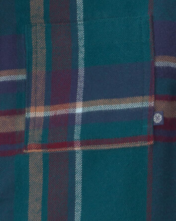 Gar&ccedil;ons - Chemise boutonn&eacute;e en flanelle &agrave; carreaux &ndash; Vert/Bleu/Brun, 