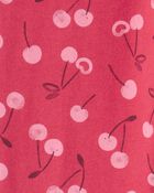 Girls Cherry Pull-On Stretch Leggings - Pink, image 3 of 4 slides