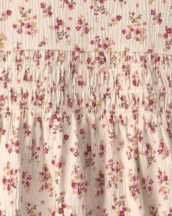 Toute-petit fille - Ensemble 2 pi&egrave;ces haut &agrave; smocks et pantalon en coton biologique, 